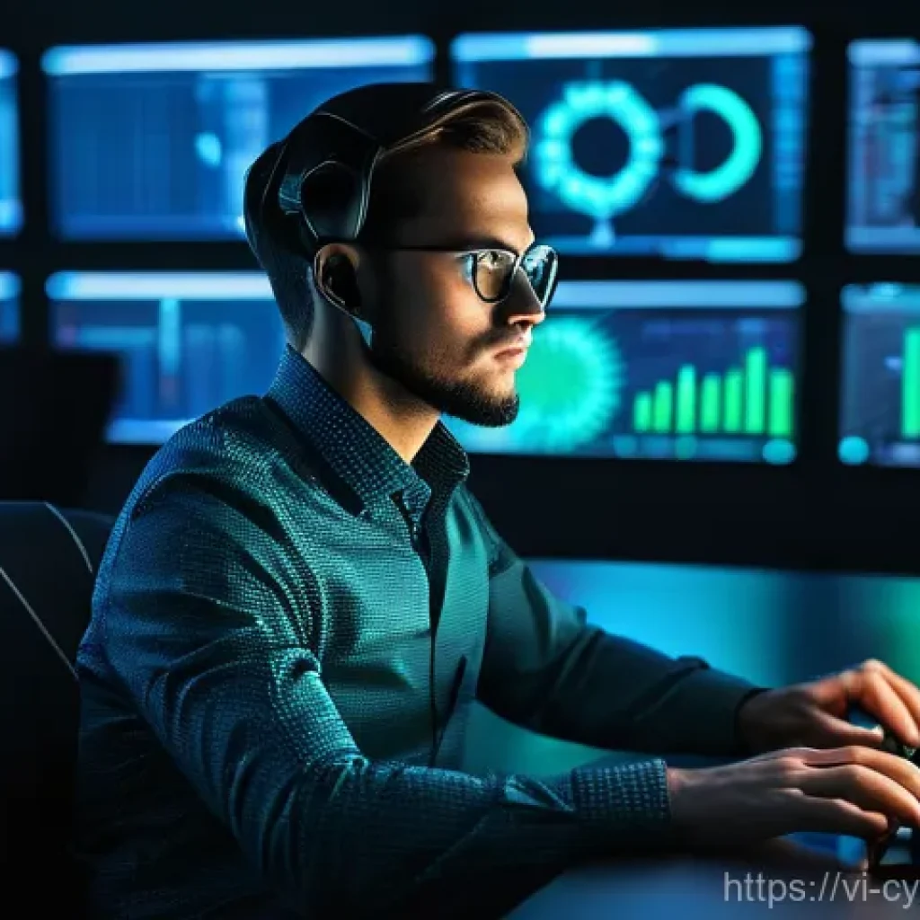 사이버 공격 발생 시 내부 조사 절차 - **Prompt 1: Focused Cybersecurity Analyst in a High-Tech Control Room**
    A young, diverse cyberse...