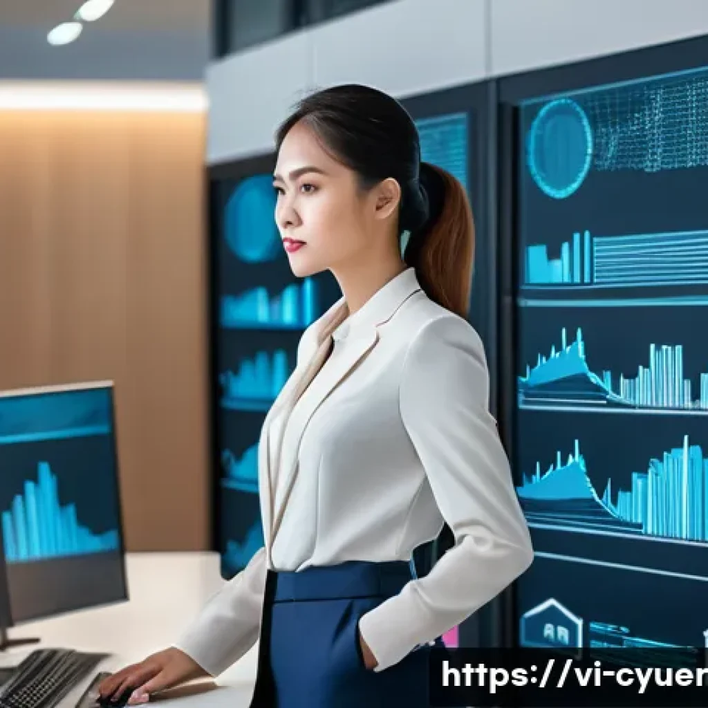 사이버 공격 대응을 위한 예산 계획 방법 - **Cybersecurity Expert Conducting a Risk Assessment in a Modern Vietnamese Office.**
    A professio...