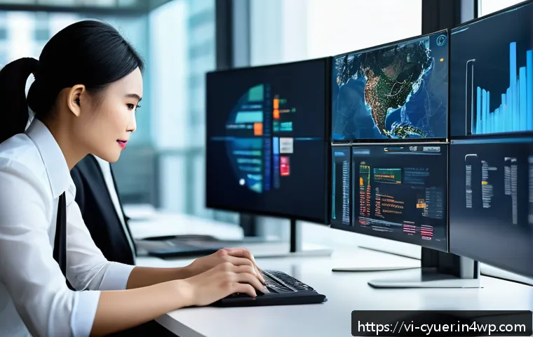 사이버 공격 대응 시 전문가 네트워크 활용 - A professional cybersecurity expert team collaborating in a modern Vietnamese office environment, di...